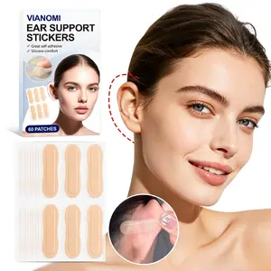 60 Patches Elf Ear Stickers, Silicone Invisible Ear Support Patches for Face Contouring Beauty Care Tools, Protruding Ear Patches for Photoshoot