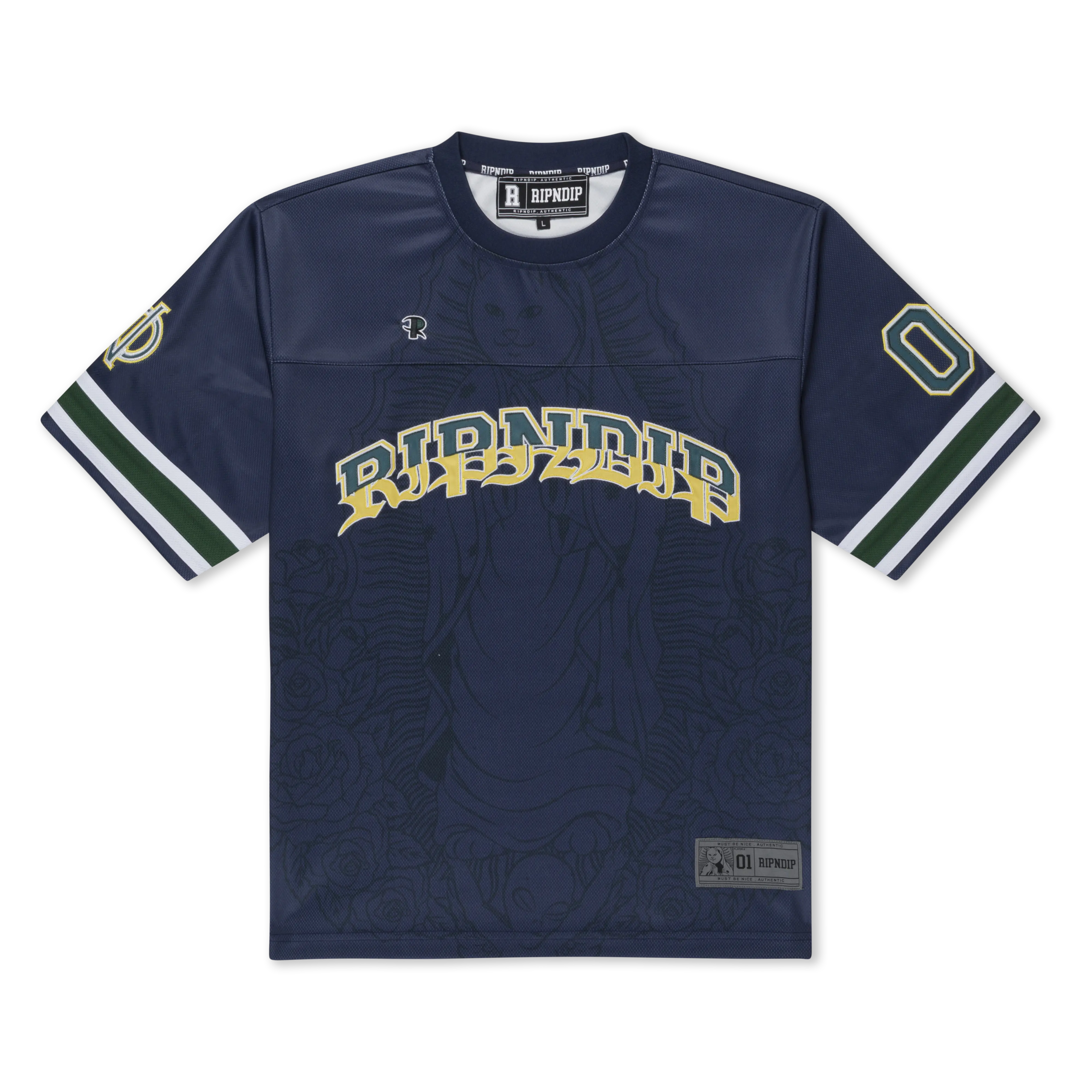 Men's Jersey Style Football Top, Navy Polyester Long Sleeve Shirt with Custom Embroidery and Patches, Sport Jersey, Mens Jersey Style