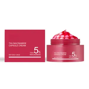 Niacinamide Capsule Moisturizing Face Cream with Tranexamic Acid & Mineral Oil, Lightweight Hydrating Gel Cream for Soft, Smooth Skin