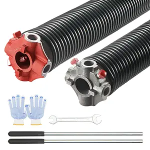 VEVOR Garage Door Torsion Springs,  16000 Cycles, Pair of 0.25 x 2 x 30inch, Garage Door Springs with Non-Slip Winding Bars, Mounting Tool and Gloves, Electrophoresis Coated, for Replacement