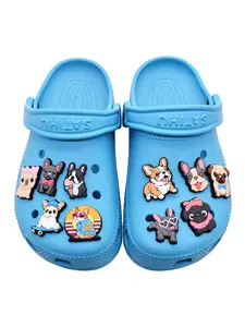 16-Piece Dog Theme Shoe Charms Set, Abs Material DIY Cute Animal Pendants, Suitable for Shoes Sandals Slippers, Party Dance Accessories