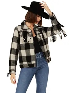 Sts Ranchwear By Carroll Women's And Cream Fringe Oaklie Jacket - Sts9098