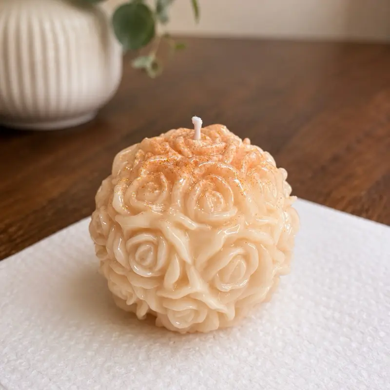 Decorative Floral Candle