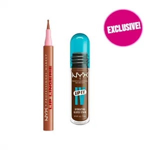 Lip Lingerie Liner + Lip IV Hydrating Gloss Stain Duo, NYX Professional Makeup