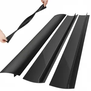 4 Pack Silicone Stove Gap Covers – 21” Heat-Resistant Stove Counter Filler, Black Easy-to-Clean Stove Guard