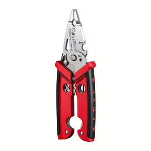 1Pc 18-in-1 Multi-Functional Wire Stripper, Heavy Duty Electrician Pliers & Wire Cutter Hand Tool
