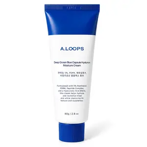 [A.LOOPS] Deep Ocean Blue Capsule Hyaluron Moisture Cream - Glass Skin Glow, 24H Hydration, Soothing Barrier Care (80g)