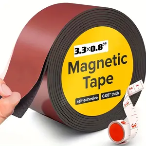 YITAP Strong Magnetic Tape Roll, 3.3 ft Self-Adhesive Durable Double Sided Tape, Ideal for DIY Crafts, Organizing Boards, and Refrigerators, Perfect for Creative Arts, Double Sided Tape