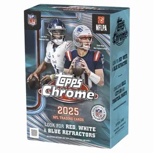 2025 Topps Chrome Blaster Box - Sports Football Trading Card Collectibles Value Box
