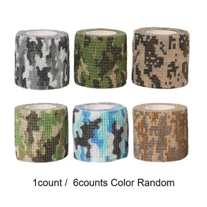 Camouflage Pattern Self Adhesive Elastic Bandage, Multipurpose Breathable Sports Tapes, Outdoor Sports for Running Cycling, Strapping Tape, Elastic Athletic Tape