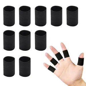 10 Pcs Compression Finger Sleeves, Elastic Sports Finger Support and Thumb Brace, Ideal for Basketball, Volleyball, Golf, Unisex