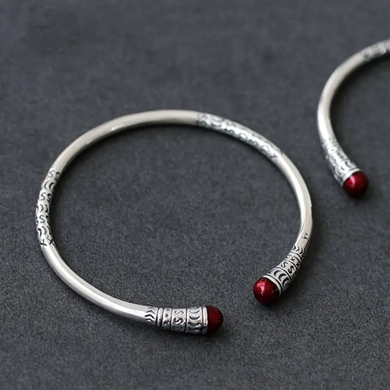 S925 Silver Classic Monkey Motif Golden Ring Bracelet - Elegant Design, 5.5cm/2.17in, Unisex Adults' Costume Jewelry, Daily Wear Accessory for Holiday Gifting, Anniversary, All Seasons, Durable, High-Quality, Unique Flair, Arm Candy Accessories, Casual, P