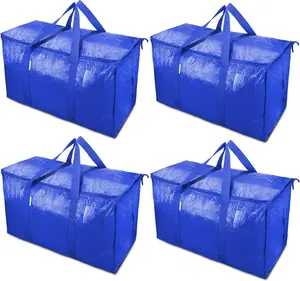 Large Capacity Heavy‑Duty Moving Storage Bags, Waterproof Portable Tote Organizer Bags with Handles for Clothes Bedding Household Packing Storage