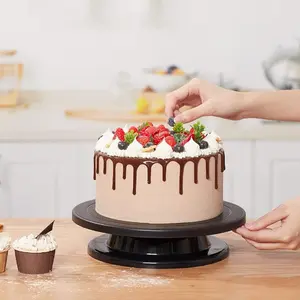360-Degree Rotating Cake Turntable, Non-Slip Plastic Display Stand, Ideal for Baking, Restaurants, Outdoor Parties, Birthday Cakes, Frosting Accessories
