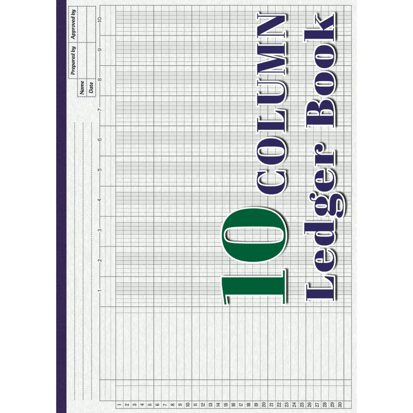 10 Column Ledger Book: Horizontal Accounting Ledger Book for Bookkeeping | 10 Column Columnar Pad for Small Business