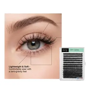 Mispreetty 80D Fluffy Natural Eyelash Extensions, 0.07mm CC Curl, 16-18mm Mixed Lengths, DIY Volume False Eyelashes with Easy Customization for Wholesale Cosmetic Makeup Use, Eyelashes Extensions