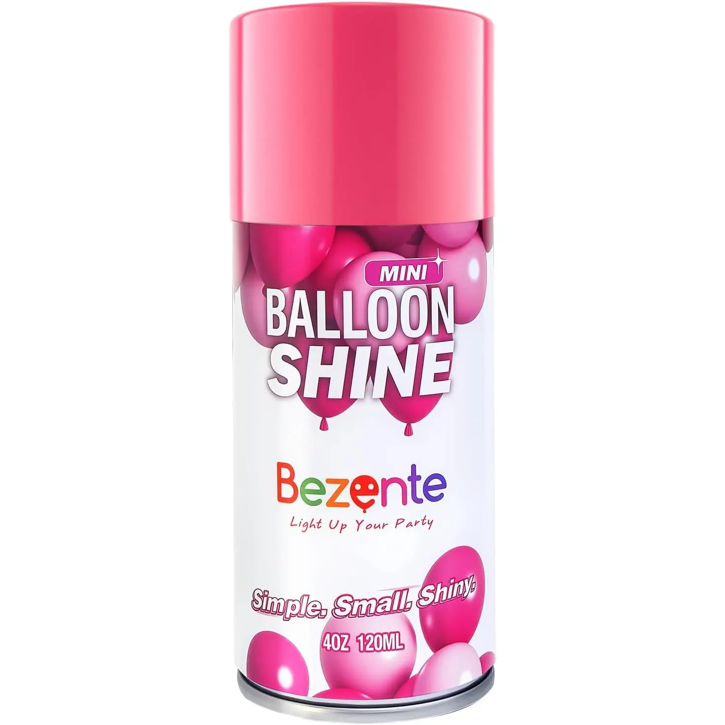 Bezente Balloon Shine Spray - 4oz First-time User Friendly Long Lasting Antioxidant High Shine Balloon Spray, Waterproof, Fragrance-free for Small Party Decorations