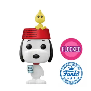 Peanuts Snoopy & Woodstock Flocked Funko Pop! Exclusive Vinyl Figure #2096