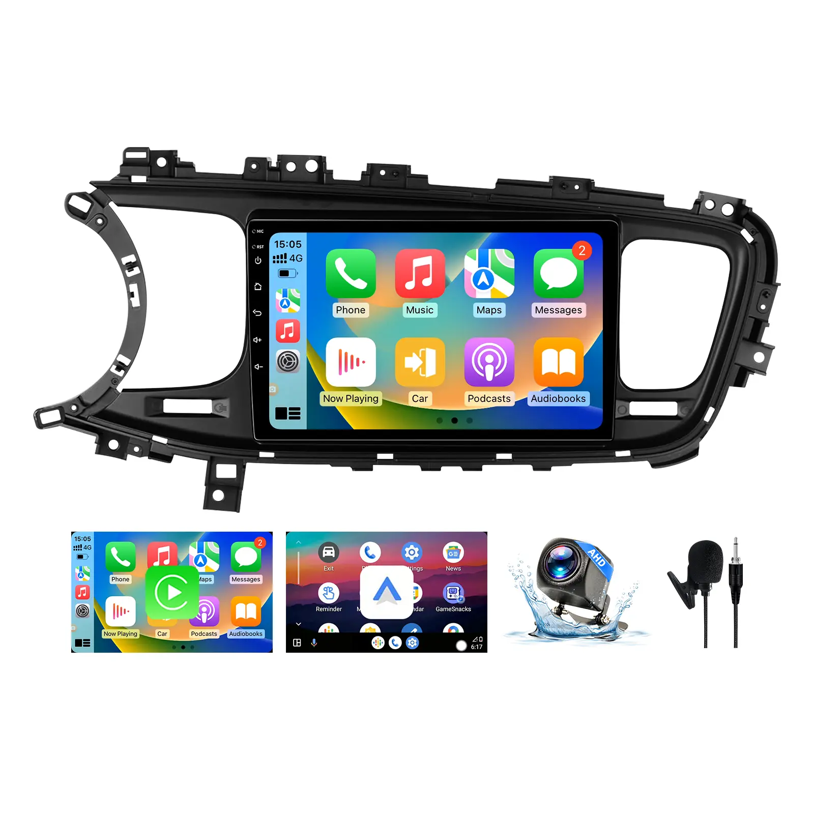 9-Inch Android 13 Car Stereo Compatible with Kia Optima K5 2013-2015, Touchscreen Radio with Wireless CarPlay, Android Auto, GPS, FM, SWC & Backup Camera