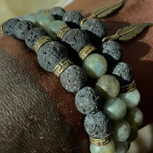 Sumguylou Vibes. Labradorite Bracelets. Pure labradorite stone