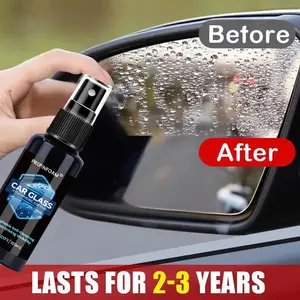 Car Glass Rain Repellent Spray, Nano Hydrophobic Coating, Long-Lasting Protection, Anti-Fog Agent for Clear Visibility, Windshield Spray