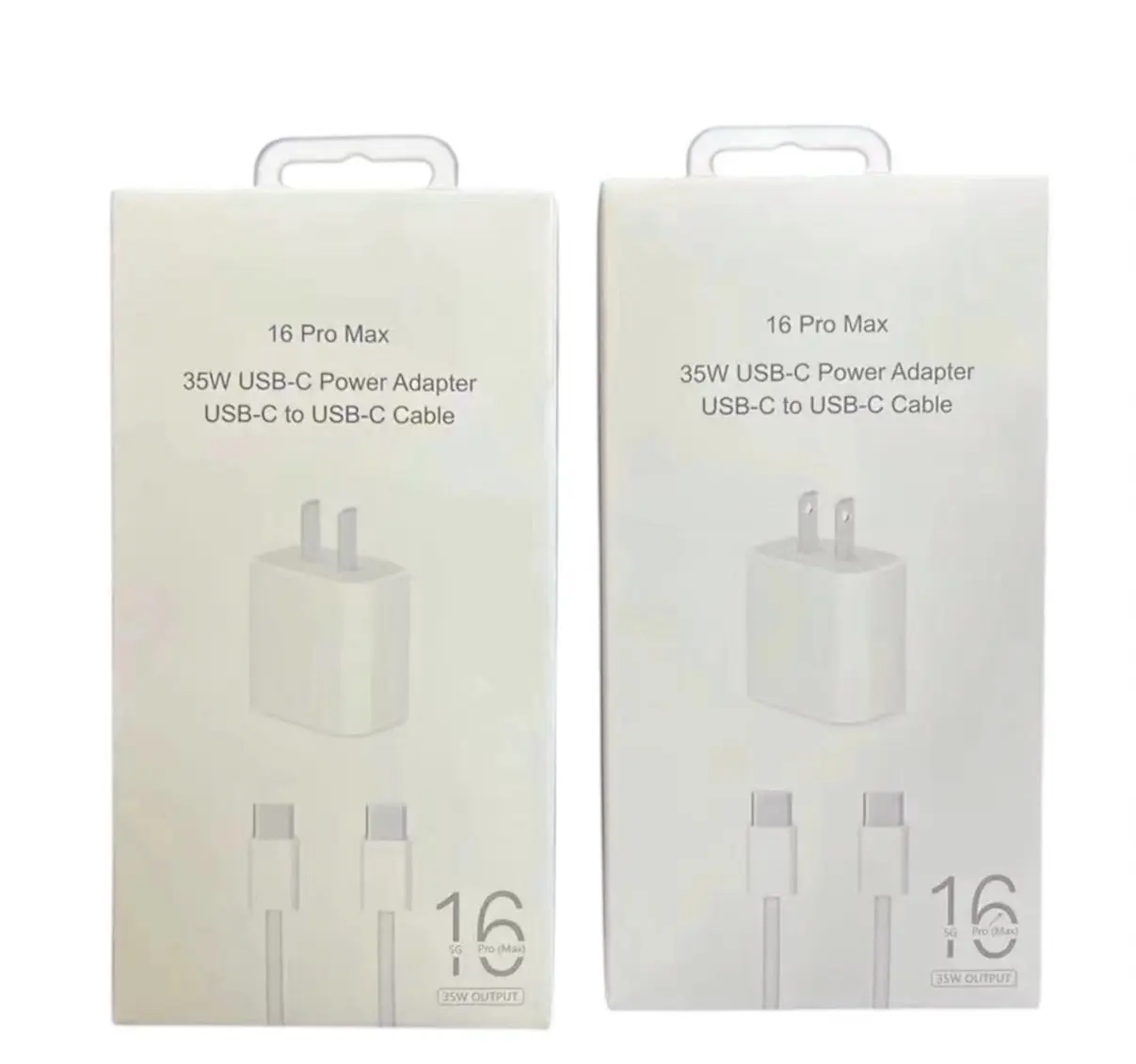 2 Packs 17 Pro Max 35 watt fast charger, USB-C Block with Type C-C charging cable for iPhone 17, 16 & 15 series & android models