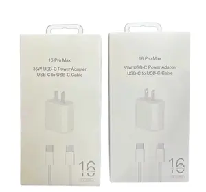 2 Packs 17 Pro Max 35 watt fast charger, USB-C Block with Type C-C charging cable for iPhone 17, 16 & 15 series & android models