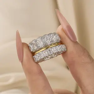 Maxine CZ Gorgeous 3PC Cushion Cut Wedding Ring Set,Bridal Ring Set,5A Cubic Zirconia Women's Ring Jewelry,Wedding Ring Set for Daily,Travel,Proposal,Birthday,Anniversary, Gift Jewelry, Stacking Ring Set