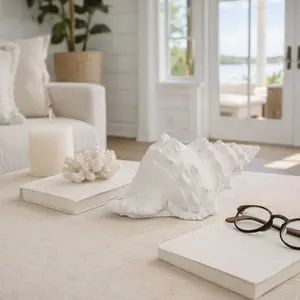White Coastal Solid Conch Shell