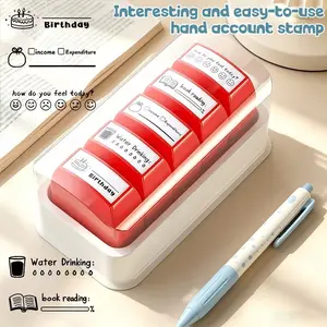 Multifunctional Stamp Set for Bullet Journals, Birthday Marks, Expense Tracking, Mood Stamps, Water Intake, Reading Progress, Perfect Gift Idea