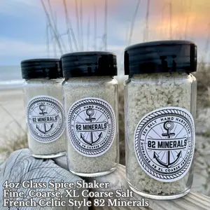 82 Minerals French Grey Sea Salt | Premium Hand-Harvested Sel Gris | 4 oz Fine, Coarse, and Extra Coarse Trio | Mineral & Electrolyte Finishing Salt