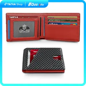 Zitahli Men's Minimalist RFID Blocking Leather Bifold Wallet Outdoorfun Compact