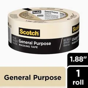 3M Scotch 2020 General Purpose Masking Tape, 1.88 in x 60 yd (48 mm x 55 m)