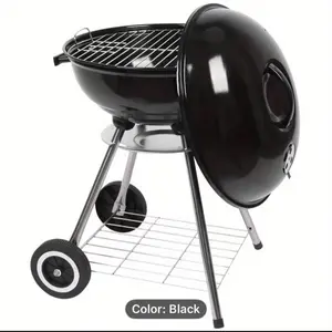 18-Inch Portable Charcoal Grill on Wheels, Perfect for Patios, Picnics, And Backyards