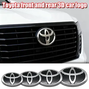 3D Abs Material Car Emblems for Rear Trunk, Front Hood, and Grille Badge, Suitable for Multiple Toyota Models, Durable and Stylish