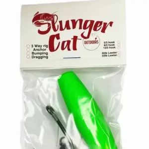 Slunger Cat Outdoors Float Rig Leader for Anchoring and Stationary Fishing - 20-inch Pre-tied Rig for Blue Catfish and Channel Catfish
