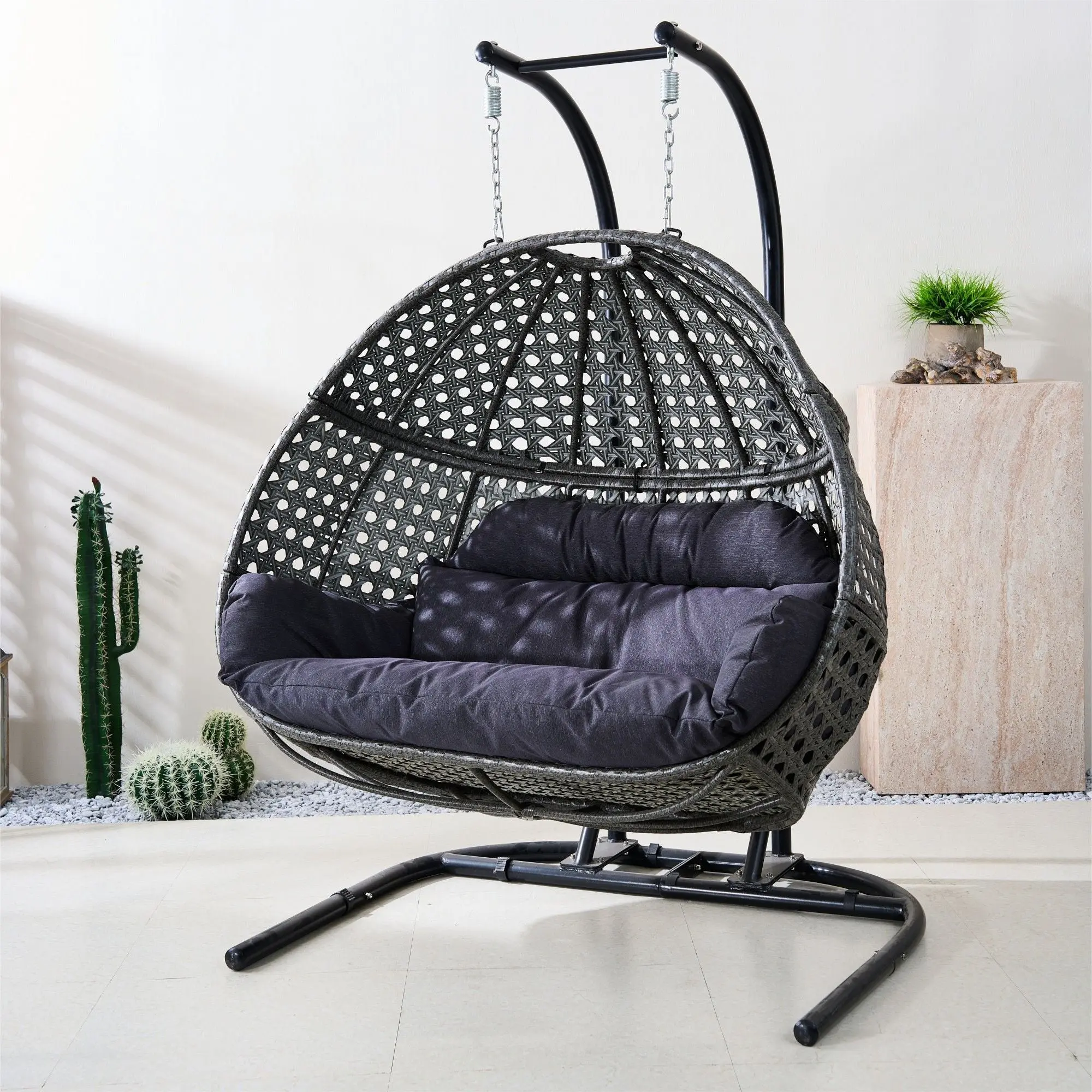 The Haven Double Hanging Rattan Lounge Chair