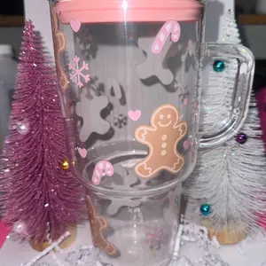 Gingerbread Glass Tumbler
