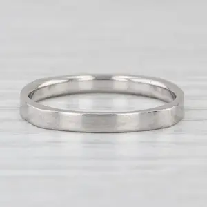 Euroshank Beveled Band Platinum Size 10.5 Ring Stackable Wedding Ring