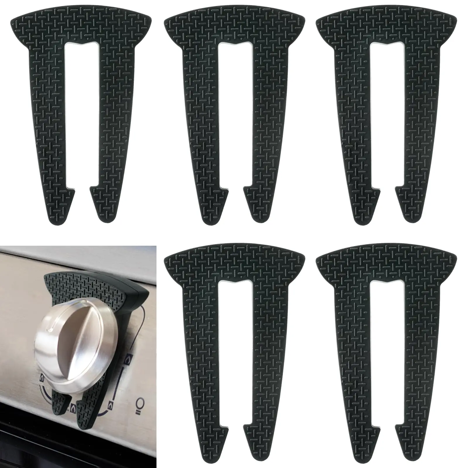 5-Piece Gas Stove Knob Lock Set, Child Safety Protection, Durable Design, Anti-Child Touch Oven Knob Lock, Prevent Accidental Contact, Safety Locks