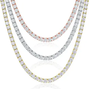 Moissanite Tennis Chains 3mm - 6mm (All Sizes & Colors)