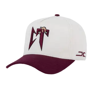 JC HATS CT NATAEL CANO CORRIDOS TUMBADOS WHITE RED SNAPBACK HAT 1843 BURGUNDY