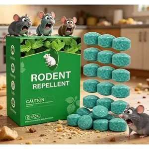 12 Pack Natural Rodent Repellent Balls – Peppermint & Lemon Oil Pest Deterrent for Rats, Mice, Squirrels, Spiders, Indoor & Outdoor Protection