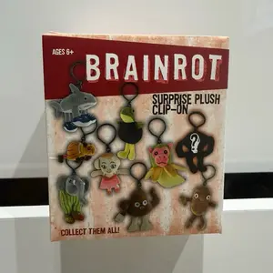 Brainrot surprise plush keychain