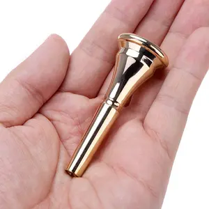 French Horn Mouthpiece - Copper Alloy with Silver Plated, Durable & Reusable, 2.6" Length, 0.25" Shank Diameter, 1" Cup Diameter, Suitable for Beginners