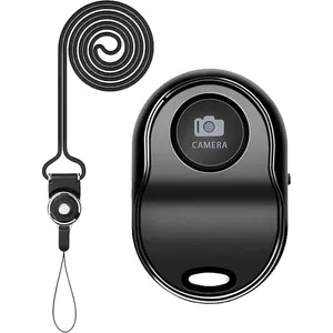 [Upgraded]  5.0 Remote Shutter for  & Android Camera  Remote Control Selfie Button for iPad iPod Tablet, HD Selfie Clicker for Photos & Videos (Black)