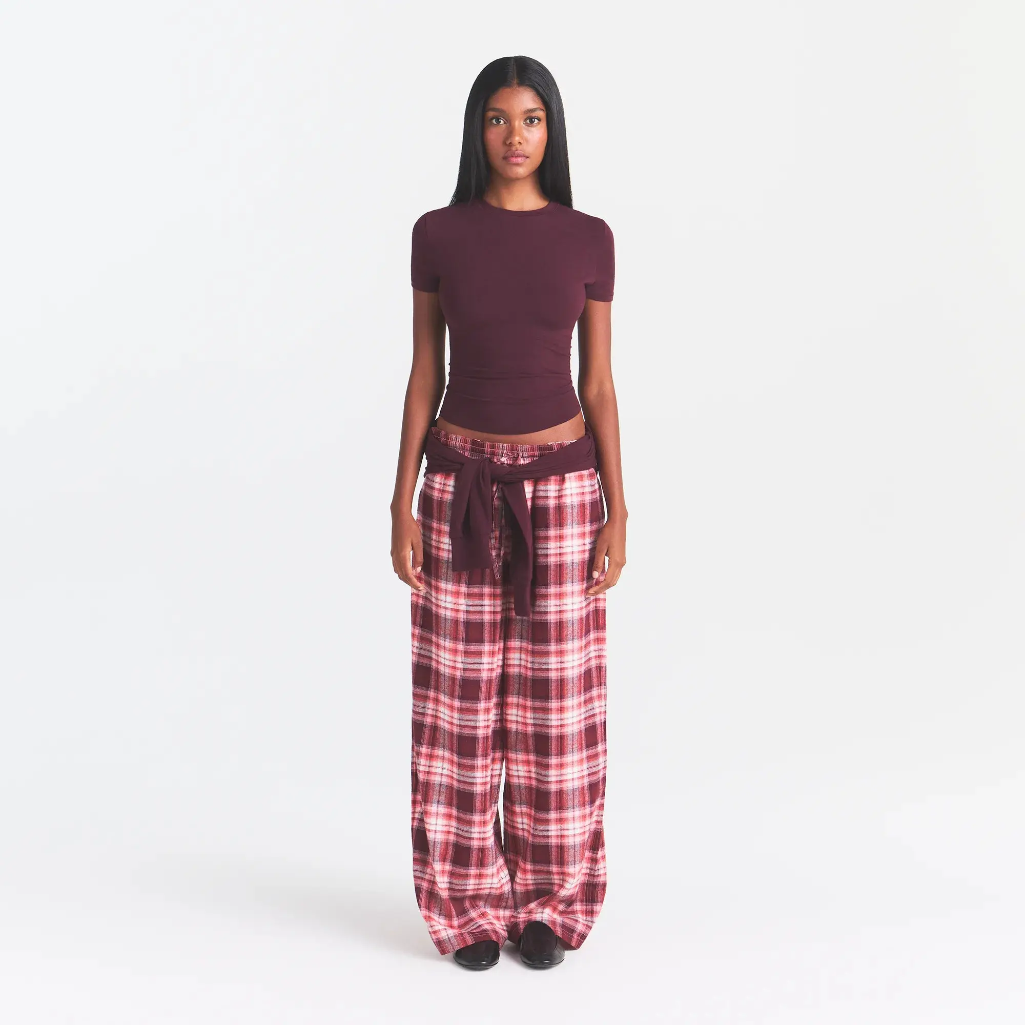 SKIMS FLANNEL SLEEP OVERSIZED PANT SKIMS FLANNEL SLEEP OVERSIZED PANT