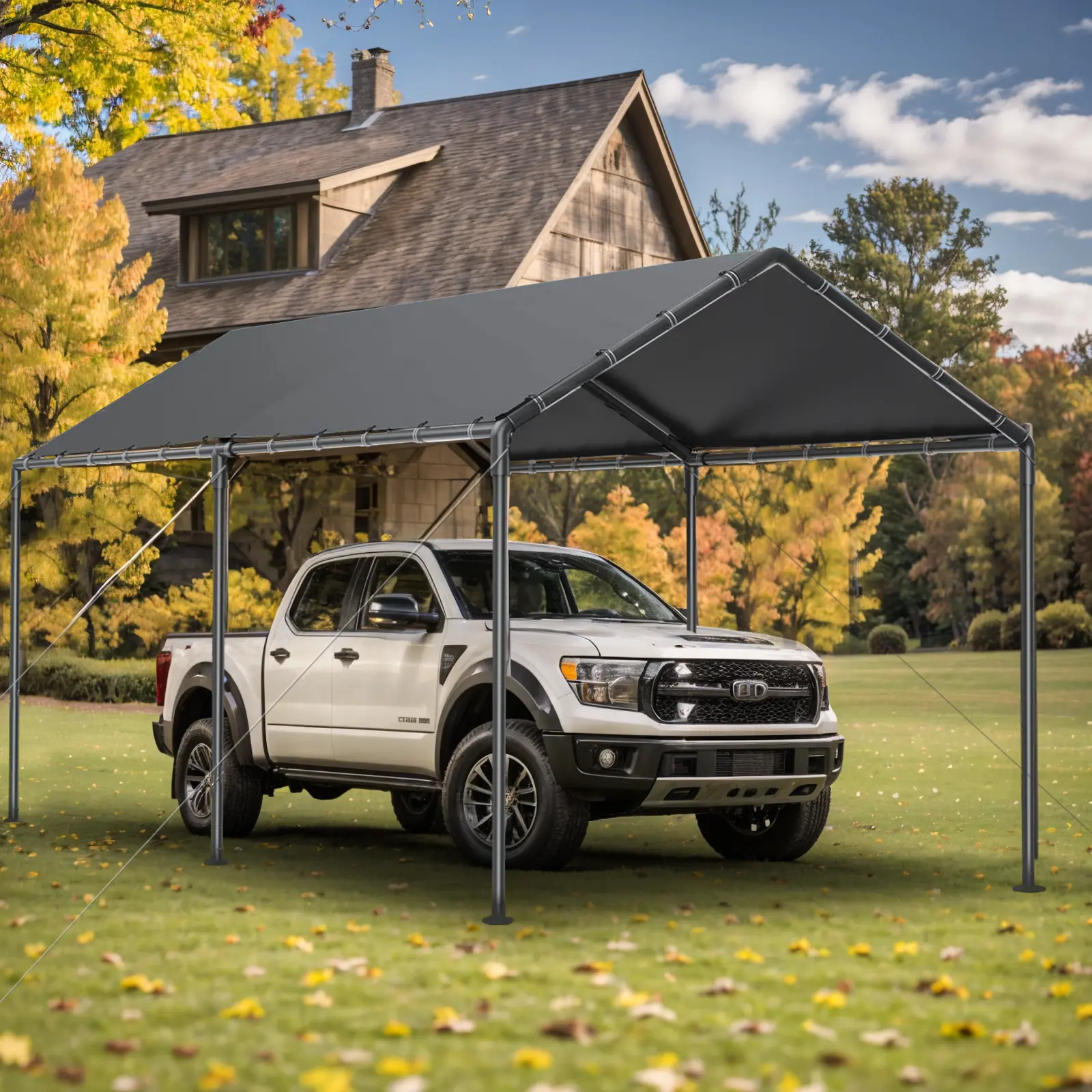 Gaptainer Carport 10x20ft Heavy Duty Car Canopy,Portable Garage Shelter with Steel Frame,Car Port Storage Shed with All-Season Trap for Car Boat Truck Boat Party summerwins,home decor,camping essentials