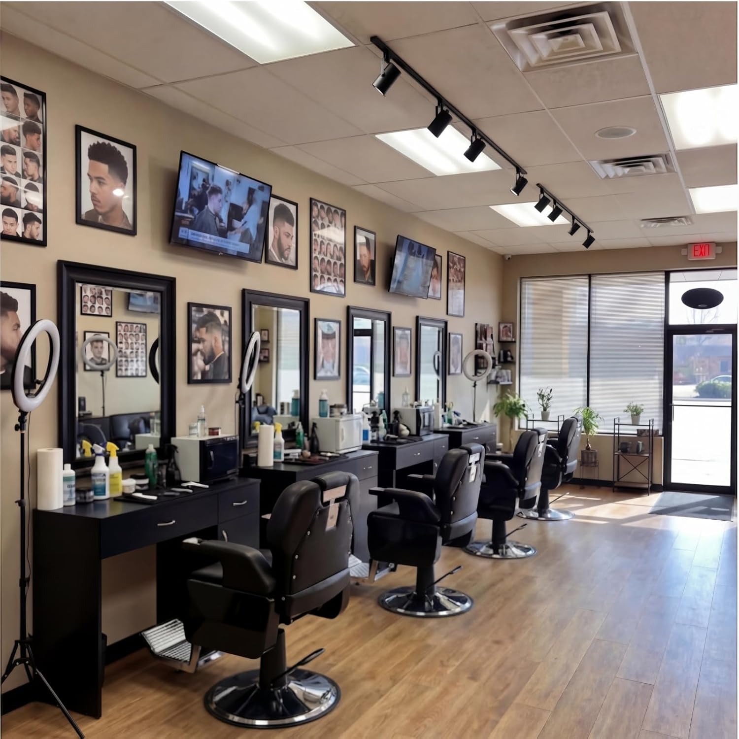 Barber Chair for Hair Stylist Hydraulic Recline Salon Chair Heavy Duty Black Professional Equipment Barber Chair for Hair Stylist Hydraulic Recline Salon Chair Heavy Duty Black Professional Equipment