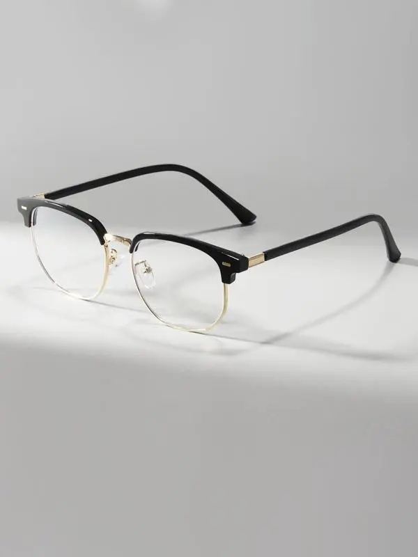 Square Lens Eyeglasses, Unisex Stylish Copper Frames with Anti-Blue Light Technology, Lightweight Accessories for Women and Men, Stylish Eyeglass, Rectangular, Glasses Blue Light